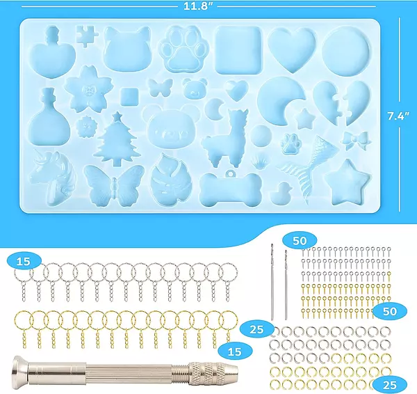 Molde Silicona Figuras Para Llaveros