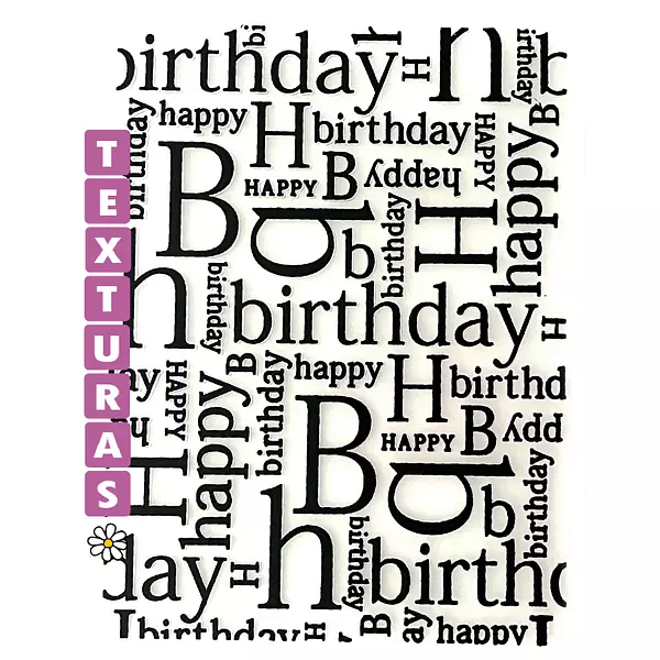 C108 Carpeta Relieve Happy Birthday