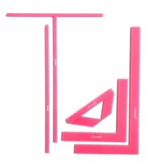 Kit De Reglas De Encuadernacion Rosado Fuerte