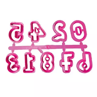 Molde Plástico De Números Pequeños