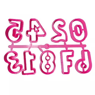 Molde Plastico Numeros Grandes 6 Cm