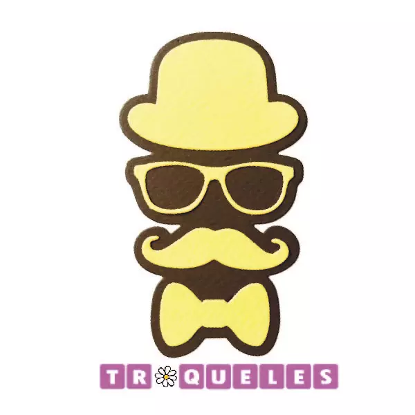 3463 Troquel Gafas, Sombrero y Bigote